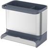Amig - Organizzatore per Lavello Noxi - 15,4 x 11,4 x 18 cm - Acciaio Inossidabile e Plastica Resistente - Colore Grigio - Supporto per Spugne, Pennelli e Detergente con Vassoio Smontabile