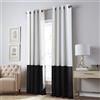 Curtainworks Kendall Tenda a Pannello Color Block con Anelli, White/Dark Grey, 84