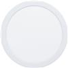 Eglo Fueva 6 faretto da incasso a LED, rotondo, da soffitto, in plastica di | colore bianco, luce bianca calda e bianca fredda, diametro 21,6 cm