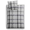 Kleine Wolke 6215977954 Bolzano - Set Copripiumino da 155 x 220 cm, con Federa da 80 x 80 cm, Colore: Platino
