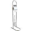 MSV - Combinazione WC cromata - Design Elegante e Funzionale - Pratico Accessorio da Bagno - Dimensioni Standard - Finitura Grigia - Compatto e Versatile