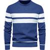 Generico Piumino Cappuccio uomo a maniche lunghe in maglione lavorato a maglia termica di base Di Lana Giubbotto Montagna Invernale (Dark Blue, XXL)