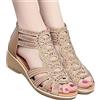 MJGkhiy Sandali Donna Ortopedici Estive Trekking Sandali Sandali Donna Estive Con Zeppa Bassa Eleganti Scarpe Donna Zeppa Alta Sandali Donna Nero Basso Sandali Donna Chiusi Dietro