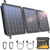 WASTDE Pannello Solare Portatile 15W Pieghevole, USB-C/USB per Ricarica, Compatibile con Telefoni e Tablet, Efficienza di Conversione 24%, IPX4 Impermeabile, Ideale per Camper, Campeggio e Attività Outdoor