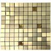 OCEANO 10pz Pannelli adesivi 3d decorativi parete muro carta da parati mattonelle mosaico piastrelle wallpaper casa cucina soggiorno camera da letto bagno PET 30x30cm (Mosaico Oro)