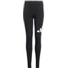 adidas Bambina Essentials Linear Logo Leggings, Black/White, 13-14 Years