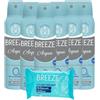 Breeze Acqua Deodorante Zero Macchie Con Note Marine e Talco Spray 48H 150 Ml In Omaggio Un Pezzo Breeze Salviette Detergenti Multiuso