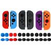 Androxeda 3 Custodia Protettiva per Controller Joy-con Nintendo Switch con Tappi per i polliciconfezioni di manopole Antiscivolo in Silicone Coperchi con 24 Cuscinetti per levette
