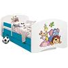 HappyBabies Happy Babies - CAMA para Niños DE Doble Cara con CAJÓN Diseño Moderno con Bordes Seguros y Eolchón de Espuma Anticaída 7 cm Azul (05. Safari, 180x90)