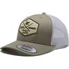 SURF MONKEY - Cappello tipo Trucker 6p, visiera curva, regolabile, profilo basso, bianco, Taglia unica