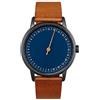 slow round 11 - Brown Leather, Anthracite Case, Light Blue Dial