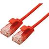 ROLINE GREEN Cavi di Rete Cat. 6, Cavo patch UTP Cat.6A (classe EA), LSOH, sottile, rosso, 1,5 m