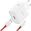 ACANDYA 80W Caricatore Rapido con SUPERVOOC Cavo USB C 1M/3.3FT per OnePlus Nord CE4 Lite 3 12R 11, Caricatore USB Rapido con Cavo USB Type C per OPPO Find X5 Pro Reno11 10 8 realme GT NEO 3T