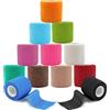 ANAMPION 12 Rotoli Benda Elastica Coesiva 5cmx4.5m Garza Autoadesiva Bende Nastro Crossfit Bendaggio Sportivo Non Tessuto Autoadesivo Benda Salvapelle Fasciature Per Pet Vet Wrap,Mani,Piedi,Ginocchia
