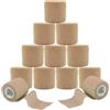 ANAMPION 5cmX4.5M Benda Elastica Coesiva Non Tessuti Bende Elastiche Bendaggio Adesiva Coesiva Nastro Bendaggio Sportivo per Mani, Piedi, Ginocchia, Braccia (Colore Della Pelle 12)
