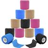 ANAMPION 12 Rotoli Benda Elastica Coesiva 5cmx4.5m Garza Autoadesiva Bende Nastro Crossfit Bendaggio Sportivo Non Tessuto Autoadesivo Benda Salvapelle Fasciature Per Pet Vet Wrap,Mani,Piedi,Ginocchia