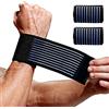 TSLRSA 2 Pezzi Fascia da Polso, Supporto Polso Elastica Ambidestra, Tutore Tunnel Carpale, fascia di supporto per polso - cinghia di compressione regolabile - tessuto elastico e traspirante