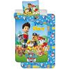 Paw Patrol Parure da letto 3 pezzi Paw Patrol 100% cotone, copripiumino 140 x 200 cm + federa 65 x 65 cm + lenzuolo 90 x 200 cm, blu