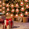 Kimuwote Catena Luminosa Natale, 2M 20LED Luci della Stringa di Babbo Natale, Decorazioni Natalizie Stringa Luci per Festa, per Albero di Natale, Feste, Giardino,Matrimoni (Bianco Caldo)