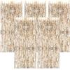 AIYONG 5 Pezzi Tende Metalliche Feste Champagne Oro 1 X 2 M Tenda Compleanno, Tenda Frange per Halloween, Orpelli e Festoni Lamina Frangia per Sfondo Fotografico e Decorazioni Festa