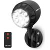 ASOFTY 6 LED Rilevatore di movimento esterno con telecomando RF 1000 lm Proiettore senza fili a batteria IP65 Impermeabile Spot di sicurezza Giardino Garage Interno Esterno