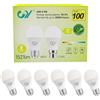 GY Lampadina LED E27, 9,5W equivalente a una lampadina alogena da 100W, 1521 lumen, Lampadina LED 4000K bianco neutro, LED A60 a risparmio energetico, Non dimmerabile, 6 pezzi.