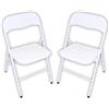 milani home MilaniHome.it - Set di 2 Sedie Slim Pieghevoli Bianche con Comoda Imbottitura nella Seduta per Ospiti, Ufficio, Casa, Campeggiodi coloreBianco