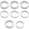 EMSea 8 Pezzi Distanziatore Stelo Testa Ricambio Distanziatore Tubo SterzoCuffia Bicicletta Compatibile Con Forcella Anteriore 25,4 Mm MTB/BMX/mountain Bike Argento (4 Pezzi 5 Mm E 4 Pezzi 10 Mm)