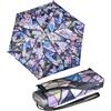 Knirps Ombrello tascabile da viaggio, piccolo, leggero, a righe, Mosaico, 93 cm