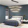 Arcadia Lampadario Led Soffitto a Sospensione Moderno con Luce Calda e Fredda Dimmerabile, Telecomando e App per Cellulare - Lampadario Camera da Letto, Soggiorno, Cucina e Cameretta - 5500 LM 60 Cm