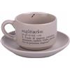 Villa d'Este Home Tivoli Tazzina caffè 90 ml con piattino in porcellana, Victionary Sagittario