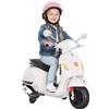 HOMCOM Scooter Elettrico per Bambini 3-6 Anni Vespa 6V con Suoni e Luci Rosso