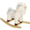 AIYAPLAY Cavallo Unicorno a Dondolo per Bambini 2-4 Anni con Suoni Bianco