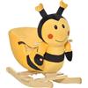 HOMCOM Animale a Dondolo per Bambini a forma di Ape in Legno e Pile
