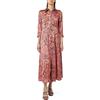 Pinko AMIMONE Abito Raso Bubble Stampa DISTORTA Vestito Casual, ZP1_Nero/Rosa/Arancio, 42 Donna