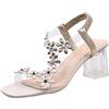 MJGkhiy Sandali con Brillantini Donna Sandali Da Cerimonia Donna Sandali Estivi Donna Pelle Sandali Estivi Donna Lacci Sandali Tacco Alto Estivi Donna Scarpe Tacco Mules