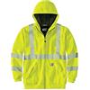 Carhartt Rain Defender® - Felpa da uomo con cappuccio ad alta visibilità, con fodera termica e zip integrale, Verde limone., L