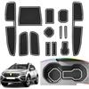 SKTU Tappetino in Gomma per Dacia Sandero III 2021-2024 Tappetino antiscivolo per Console Centrale, Porta Bicchieri, Portabicchieri (Bianco)