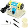 SHZICMY Mini macchina per lucidatura da tavolo, mini tornio, set di lucidatura, mini macinacaffè a doppia testa, levigatrice Bench Grinder, piccolo rumore, 200 W, 800-10000 giri/min