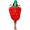 Matissa Costume per bambini, frutta, verdura e natura, per feste in maschera, ragazzi e ragazze (fragola)