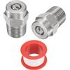 QUARKZMAN 2pz Ugelli per Idropulitrice Punta 1/4 Maschio Npt Ugelli Spruzzatori in Acciaio Inossidabile per Pistola Acqua, Scopa Acqua e Pulitore Carro (15 Gradi, Orifizio 1.07mm)