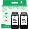 COLORETTO 510 XL 511 XL Cartucce d'inchiostro per Canon PG-510XL CL-511XL Compatibile con IP2700 iP2702 MP230 MX350 MP240 MP270 MX410 MP260 MP280 MP282 MP330 MP480 MX340 MX330 MX420 Nero e colore