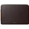 Comfyable custodia laptop slim compatibile con MacBook Air e MacBook Pro 13/14 pollici M5/M4/M3/M2/M1 Pro/Max 2026-2021, sleeve da viaggio Mac in PU, Cioccolato