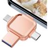 Yueflue 256GB Chiavetta USB per lPhone Memoria Esterna, 4 in 1 Chiavetta per lPhone con Porta i0S/USB/Type C/Micro. Pendrive Salva Risparmiare più Foto e Video, Liberando Spazio sul Telefono.