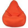Loft 25 - Poltrona sacco da gaming, per soggiorno all'interno e all'esterno, resistente all'acqua, design ergonomico per offrire supporto al corpo, durevole e confortevole (poltrona sacco, arancione)