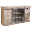milani home MilaniHome.it - Credenza in Legno Spaziosa Grande con Cassetti Madia Moderna Industrial per Arredamento Soggiorno, Sala da Pranzo, Salotto, Cm 147,5x39x81,5 HDI coloreMarrone