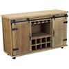 milani home MilaniHome.it - Credenza in Metallo E Legno Industrial Mobile Madia con Portabottiglie di Vino per Arredamento Soggiorno, Sala da Pranzo, Salotto Moderna, Cm 123x41x75 HDI coloreMarrone