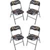 milani home MilaniHome.it - Set di 4 Sedie Slim Pieghevoli New York di Design con Comoda Imbottitura nella Seduta per Ospiti, Ufficio, Casadi coloreNew York