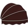 KDDFN Tenda Cappottina da Sole per Esterno,Pieghevole Tettoia per Porta a Cupola,Tenda da Sole per Finestra Anti-UV,Riparo Retrattile,per Portico Patio,Completamente Assemblata (Diameter:120cm/47in,Brown)