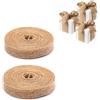 BZKSER Rotolo Juta Nastro Naturale - 20M Juta Rotolo Nastro di Iuta Vintage Tessuto di Tela di Iuta,Nastro Regalo,per Decorazioni Natalizie e Matrimonio e Confezioni Regalo(2 Rotolo*2CM)